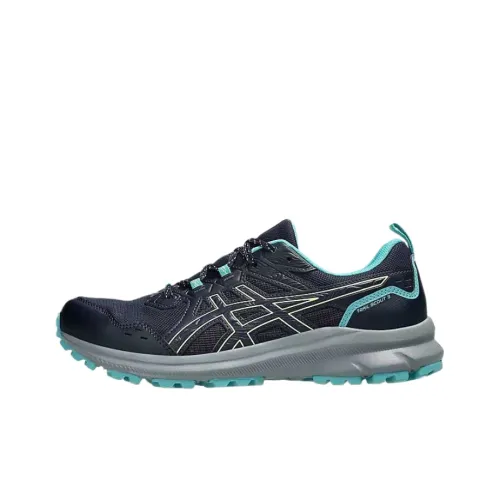 Asics Trail Scout 3 Амортизация Низкий Топ Беговые Кроссовки Мужские Синий Черный