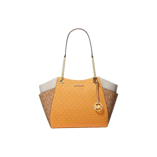 MICHAEL KORS Jet Set Холст Тоут Сумка Сумка для покупок Сумка Сумка через плечо Большая Женская Апельсин