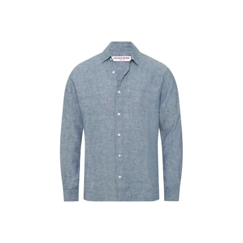 Orlebar Brown Рубашка Мужская Светло-Синяя