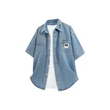 Синий [Кожаная этикетка, версия с буквами]