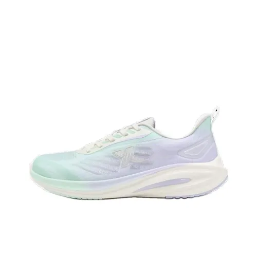 XTEP Slip-resistant Abrasion-resistant Breathable Low-Top Running Shoes Women's Green Purple XTEP Противоскользящие Устойчивые к износу Дышащие Низкие Кроссовки для бега Женские Зеленый Фиолетовый