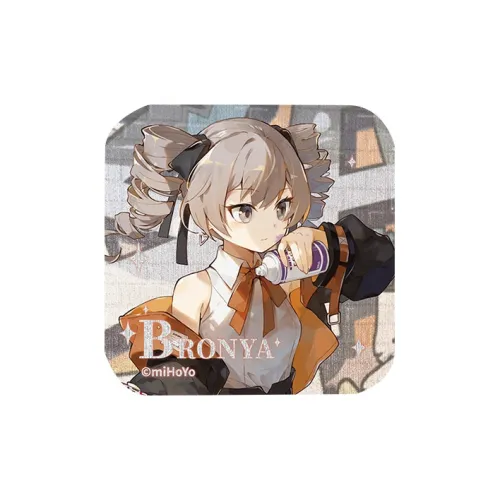 MIHOYO Honkai Броня Прозрачный Freia Абрикос Мечта Weaving Squad Коллекция Квадрат Жестяные Значки
