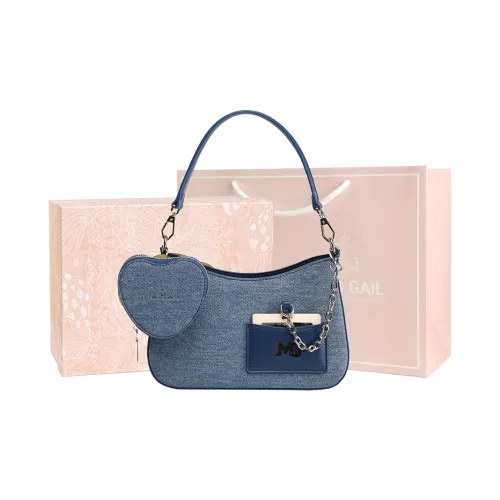 MISS GAIL Синтетическая кожа Сумка через плечо Одно плечо Женская Джинсовый синий