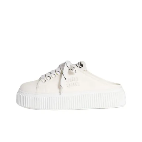 MIU MIU ЭВА Домашние тапочки Женские цвет слоновая кость