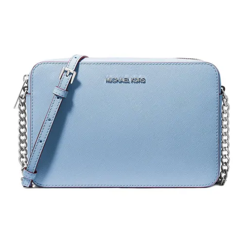 MICHAEL KORS Jet Set Кожа Сумка через плечо Большая Женская Светлый Небесный