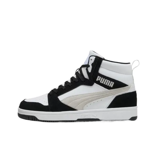 PUMA Rebound v6 Высокие Кроссовки для скейтбординга Унисекс Черный Белый