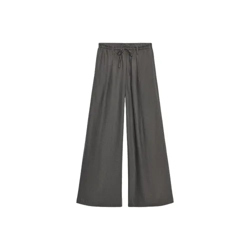 ZARA Темно-серые Женские Повседневные Брюки