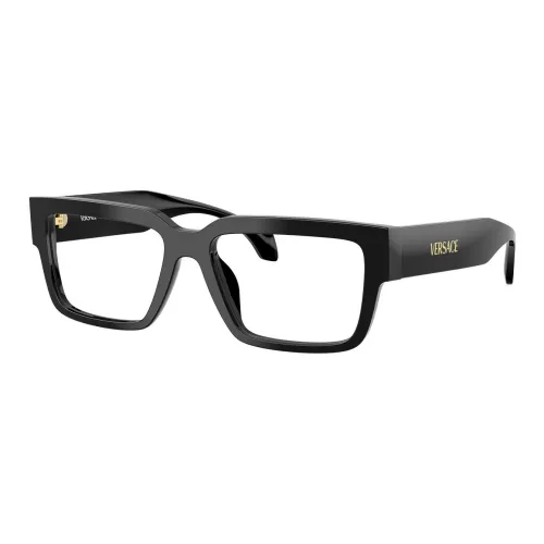 VERSACE Ацетат Прямоугольные Оправы для Очков Мужские Черные