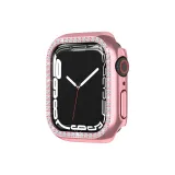 Розовый одинарный ромб инкрустированный