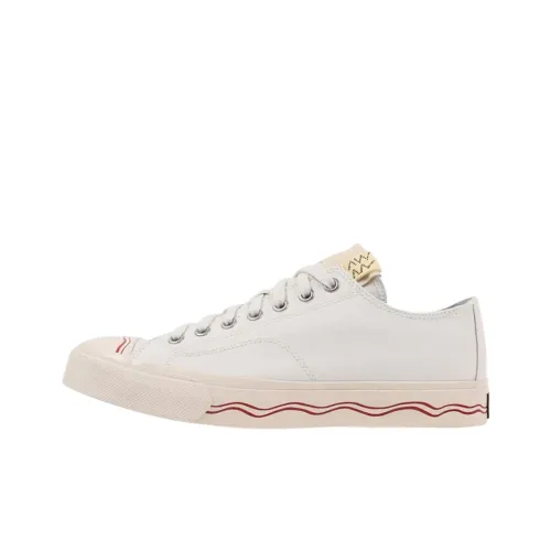 Visvim Low-Top Canvas Shoes Ivory Men's