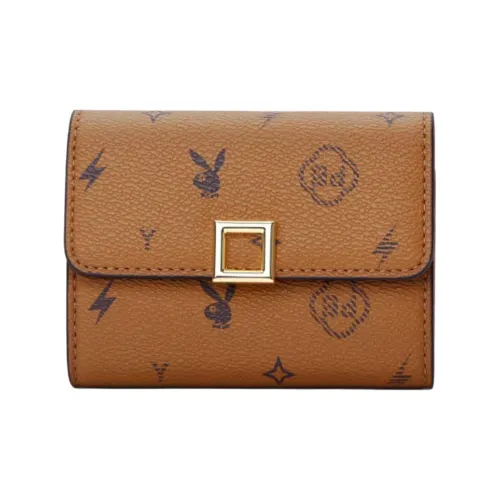 Playboy ПВХ держатель для карт женский коричневый