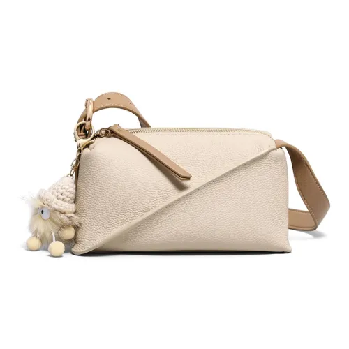 PESASRIE Коровья кожа Сумка через плечо Стандартная Женская Капучино