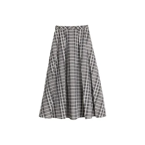 ELLE Черно-белая панда Женские Повседневные длинные юбки