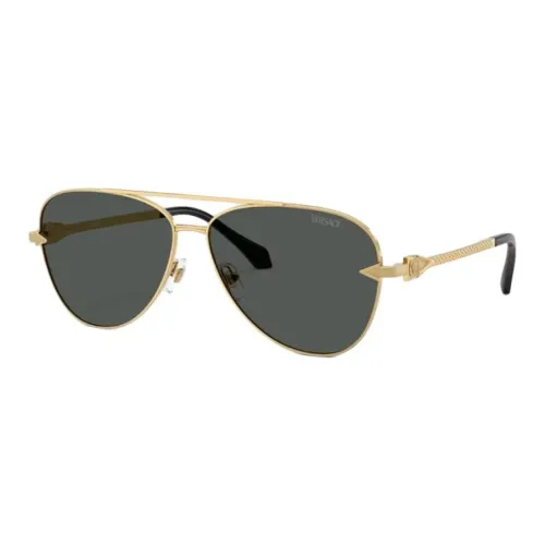 VERSACE Металл Aviator Солнцезащитные очки Мужские Золотые