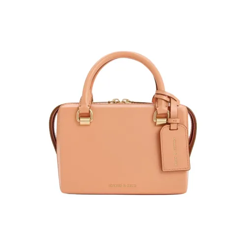 CHARLES KEITH Ткань Bowling Bag Сумка через плечо Сумка среднего размера Женская Апельсин