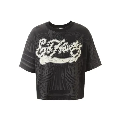 Ed Hardy Черные Женские Футболки