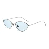 Серая оправа с синими линзами