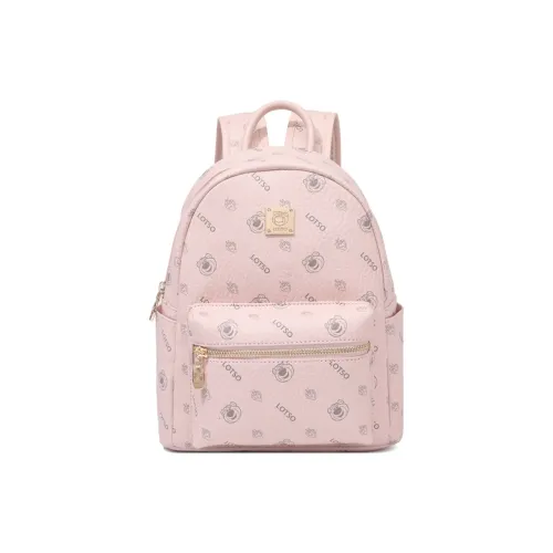 Disney Strawberry Bear Series ПВХ Рюкзак Стандартный Женский Розовый Белый