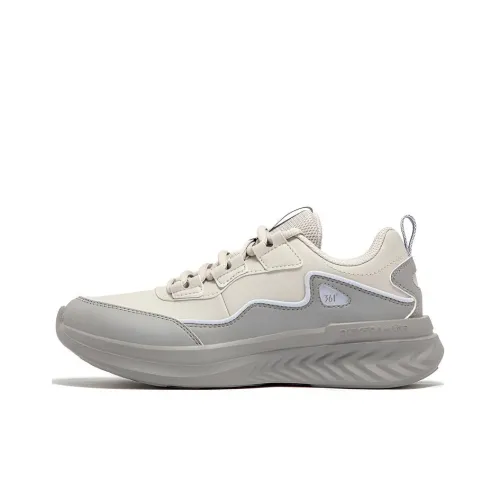 361° Износостойкие Дышащие Низкие Кроссовки для Бега Женские Бежево-Серые