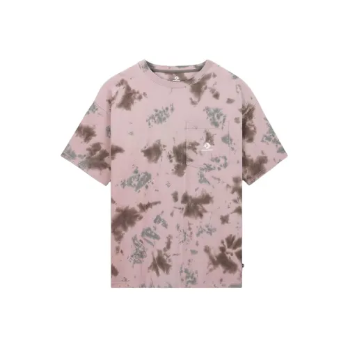 Конверс Tri Color Tie Dye Карман Т-Рубашка Т-Рубашка Мужская Серый