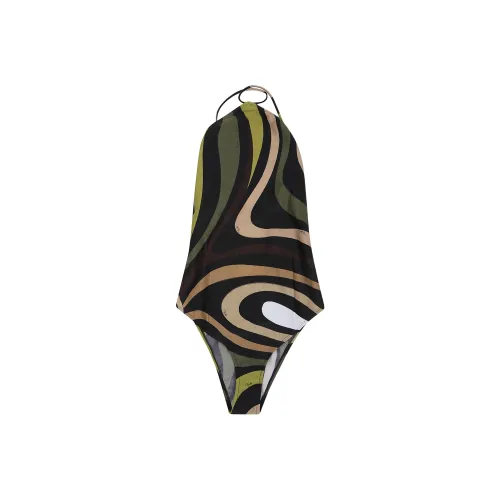 EMILIO PUCCI Хаки Женские Ван-Пис Купальники