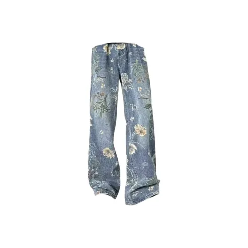 YOUSEKOO Синие Унисекс Джинсы