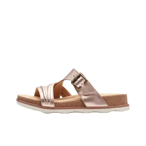 Clarks ЭВА Устойчивые к истиранию Слипоны Женские Золотые