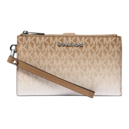 MICHAEL KORS Jet Set Canvas Clutch Large Women's Brown