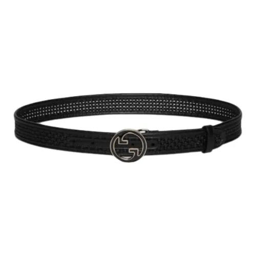 GUCCI Кожаные ремни Женские Черный 3 см