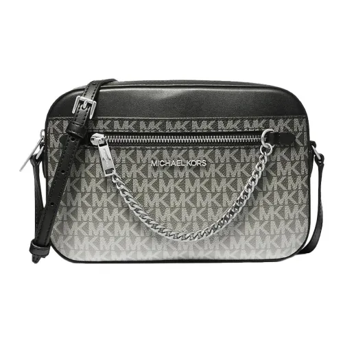 MICHAEL KORS Jet Set Покрытый холст Сумка через плечо Большая Женская Черная