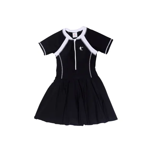 QIAODAN Ван-Пис Купальник Женские Черный Белый