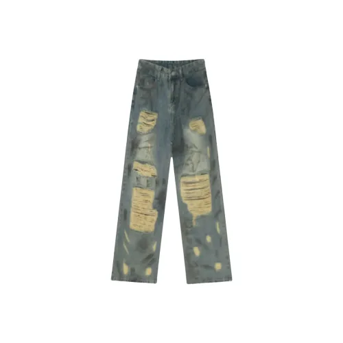 AFGGD Темно-синие Женские Джинсы