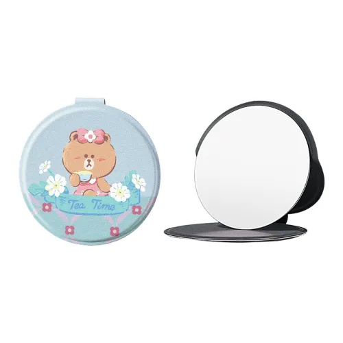 QILIN LINE FRIENDS Mini Foldable Mirror Cute Touch Up Mirror Portable