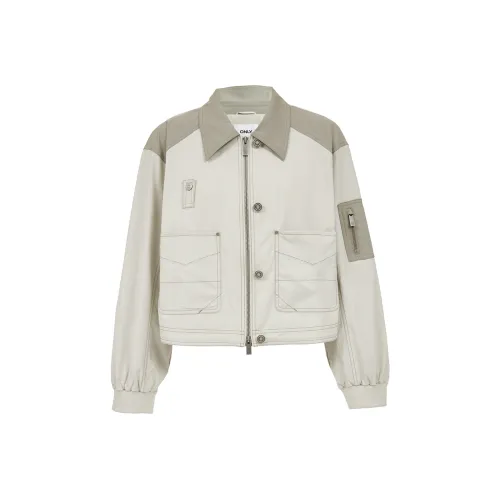 Only C48 Серебристая Лиса Серый Женское Короткое Пальто