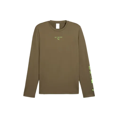 PUMA HYROX Зеленый Мужской T-Рубашки