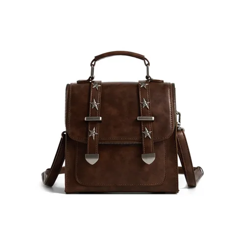 JACD ПУ (полиуретан) Одно плечо Ручной Рюкзак Обычный Женский Кофейный Вино Черный