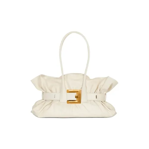 BALMAIN Телячья кожа Сумка на плечо Большая Женская Белая