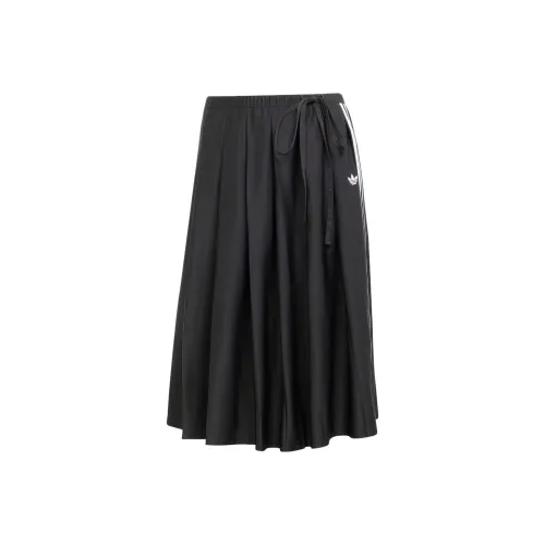 Adidas Originals RIBBON Плиссированная макси-юбка повседневная длинная женская