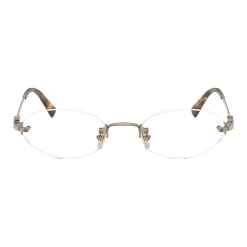 MIU MIU Сплав Овал Оправы для очков Унисекс Серый