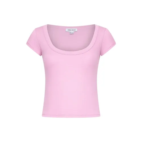 URBAN REVIVO Розовые Женские T-рубашки