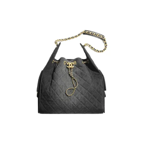 CHANEL 25Bag Denim Сумка через плечо Средняя Женская Черная