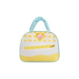 Синяя и желтая овальная сумка для макияжа