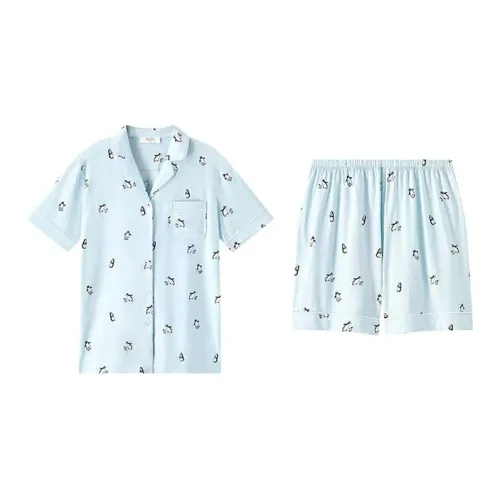 MANNIFEN 080 Синий Женские Пижамные Комплекты