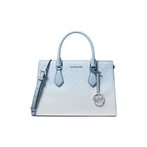 MICHAEL KORS SHEILA Покрытый холст Сумка через плечо Сумка среднего размера Женская Светло-синяя