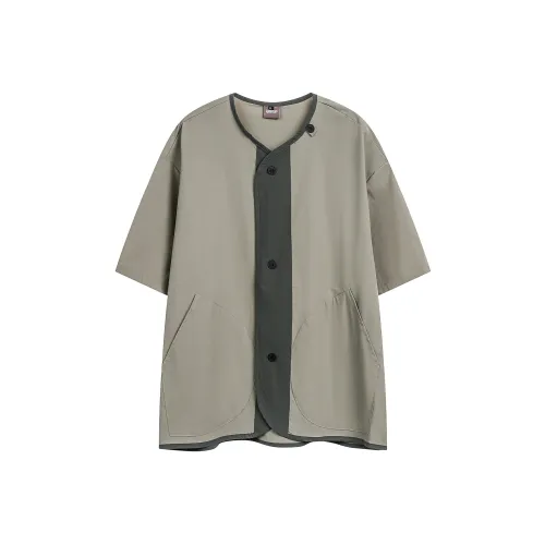 UNDOMAZE Летняя Короткая Рубашка с Короткими Рукавами Свободного Кроя Мужская