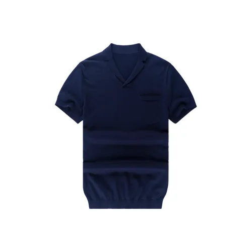 Mr.Bu Темно-королевский синий Мужская рубашка поло