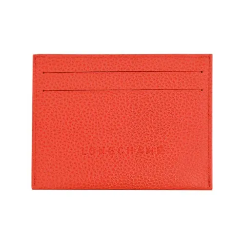 LONGCHAMP Le Foulonné Текстурированный Рельефный Картхолдер из коровьей кожи Женские Апельсин