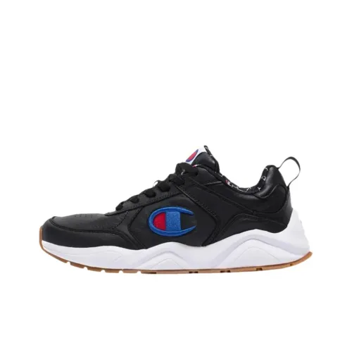 Champion 93 Eighteen Износостойкий Низкий Топ Повседневная Обувь Мужская Черный Белый