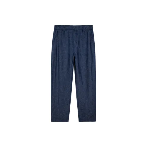 DANNINGZHEXUE Летние Тонкие Дышащие Свободные Джинсы с Одинарной складкой Мужские