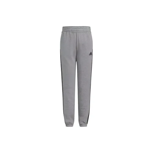 Adidas 3S Ctn FLC Jogger Вязаные Тренировочные Штаны Детские Угольный Серый